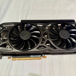 EVGA Dual-Fan Black and Silver Graphics Card